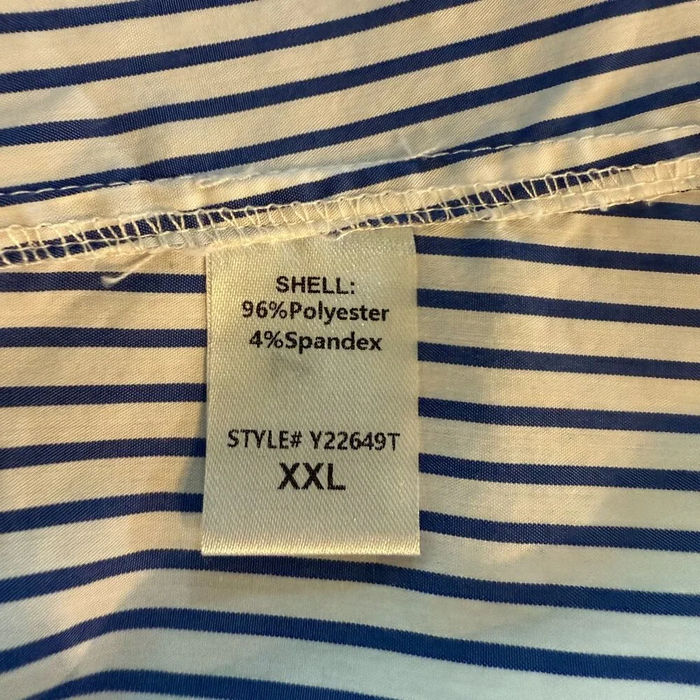 POMANDER PLUS BLUE STRIPE RAE BLOUSE ~ SIZE XXL - Picture 6 of 7